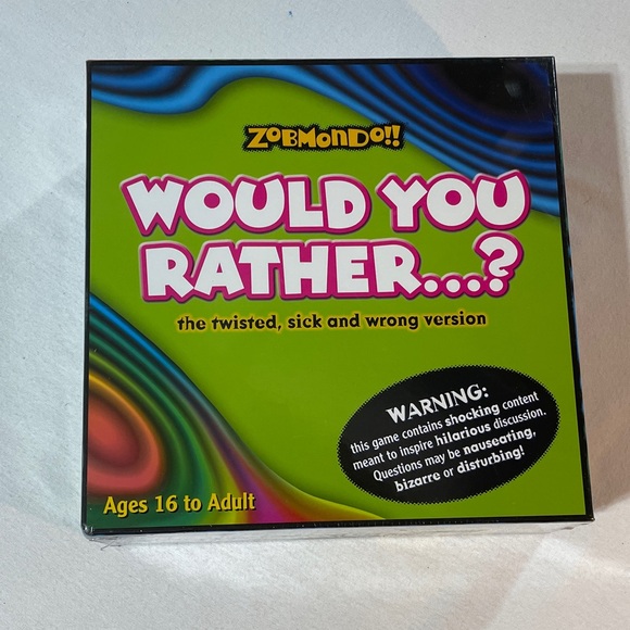 NWT Zobmondo! Would You Rather Game Sealed never opened - Picture 1 of 8